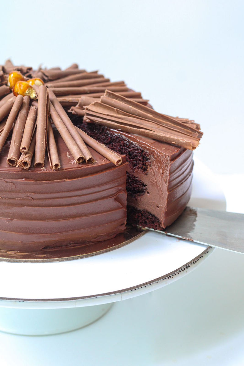 Eggless Chocolate Hazelnut Praline Cake Slice Dzurt Patisserie and